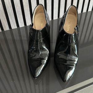 Prada black patent bootie. 4 1/2 inch heel US size 8
